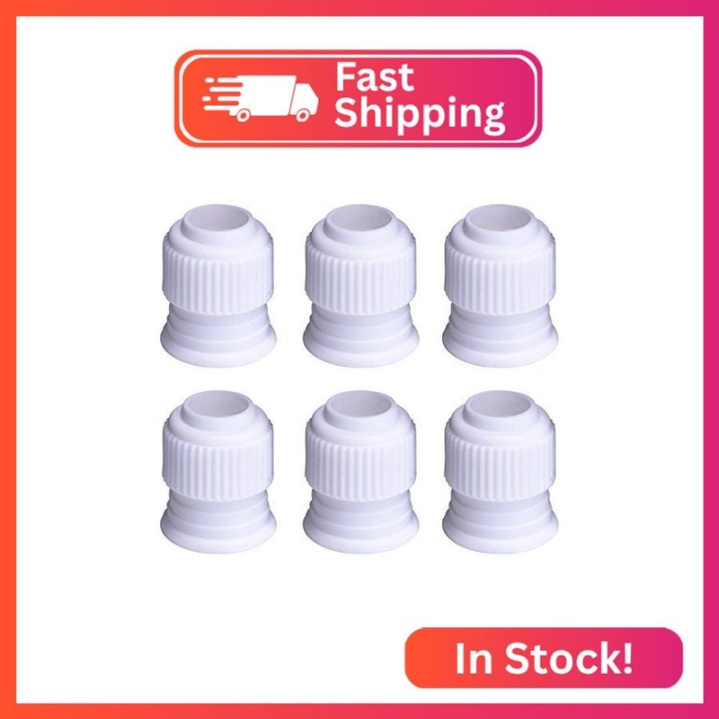 Shappy 6 Pieces Plastic Standard Couplers for Piping Bags Cake Decorating Pipe T