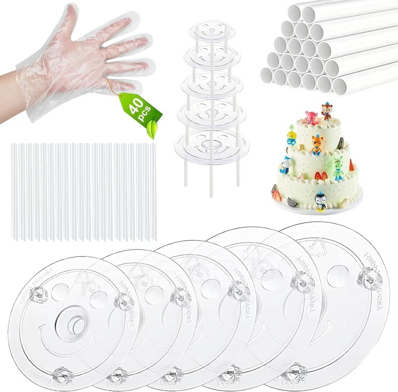 Cake Dowel Rods and Separator Plates 40 Piece