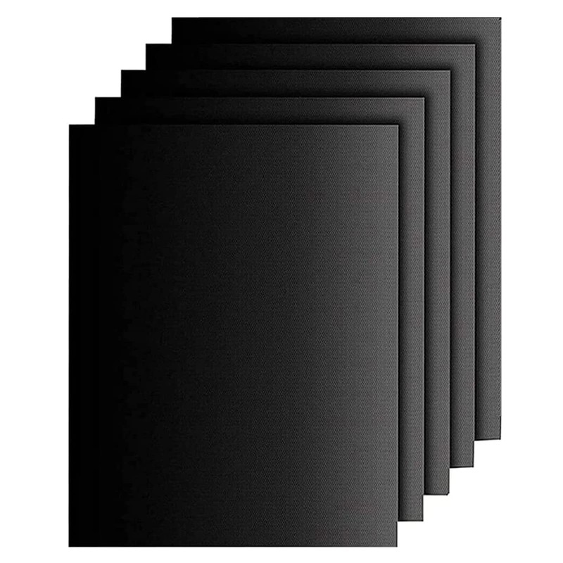 Large Oven Liners，5 PACK Heavy Duty Teflon 15.7 x 13 inches, Black-US