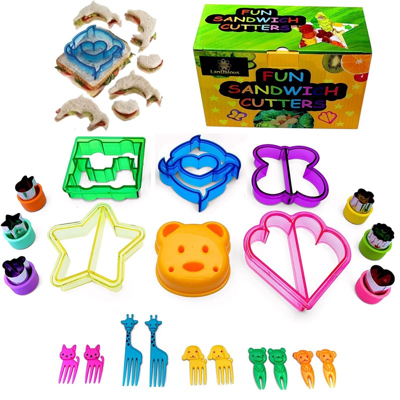Sandwich Bread Cutters Set for Bento Lunch Box Mold Supplies Vegetable Fruit