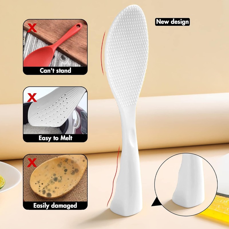 Silicone Standing Rice Spatula with Non-Sti Paddle, Heat gallery