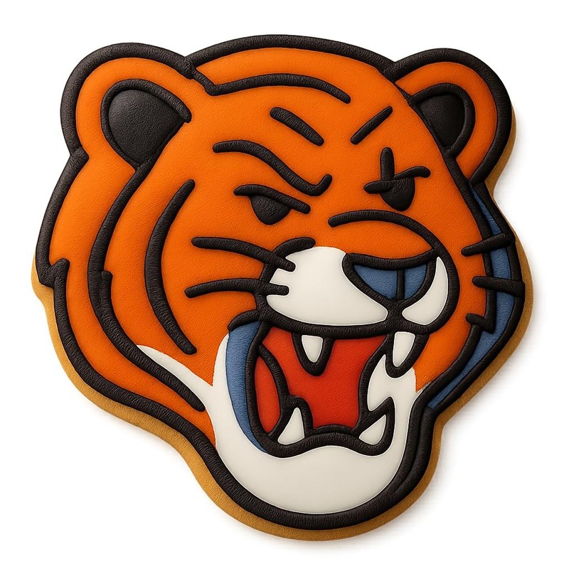 Roaring Tiger Face Cookie Cutter & Stamp, Fondant & Clay - 4x4 gallery