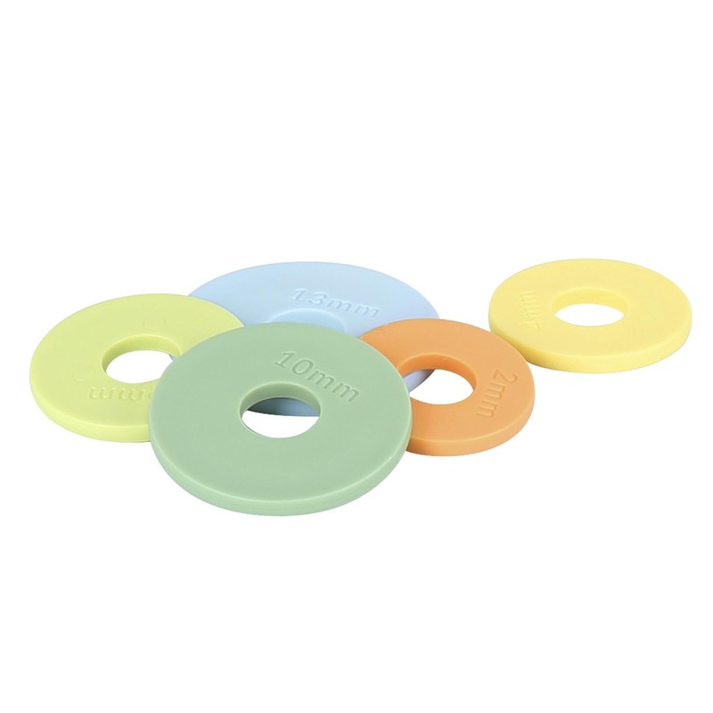 Rolling Pin Guide Rings Multicolored Spacer Bands 10 Peice Set for Adjustable... gallery