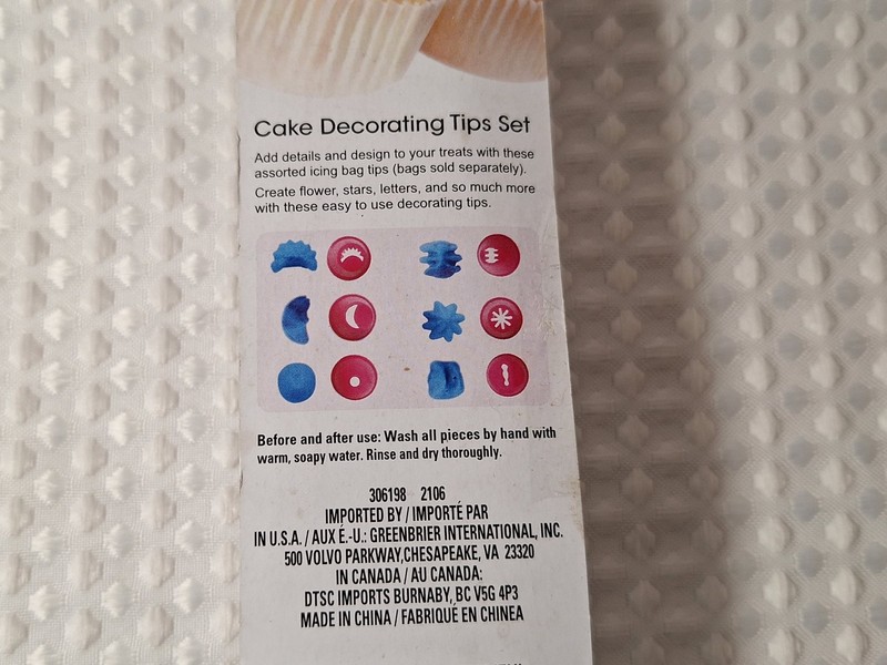 Voila Cake Decorating Tip Set of 6 Plastic Piece Kitchen Baking Sealed New gallery