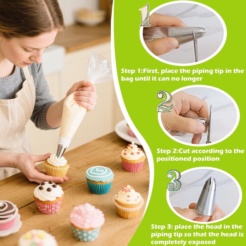 5 PCS 1M Large Star Piping Tips Set Stainless Steel Cake Decorating Pastry gallery
