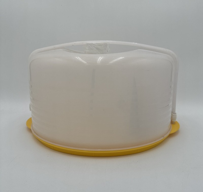 Tupperware Large Round Cake Pie Taker Carrier Hors d’oeuvres Server #3062 New