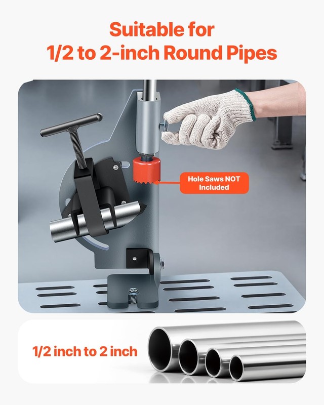 Vevor Pipe Notcher Tubing Notcher For 1/2 To 2-Inch Pipes Pipe Tube Notcher 0 gallery