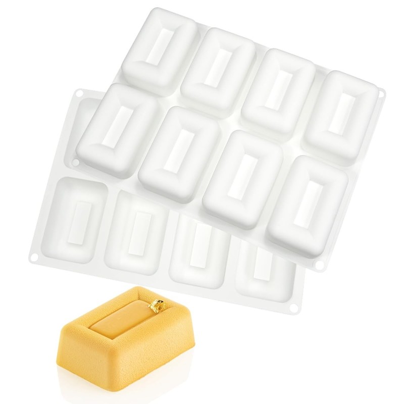 Silicone Molds Mousse Mold 3D Rectangle Shape Silicone Mold DIY Cake Mousse f... gallery
