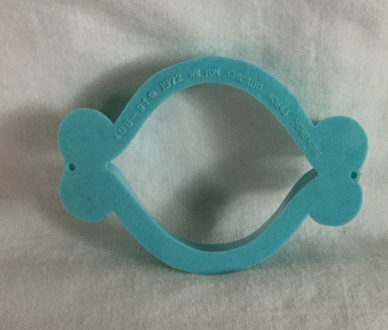 Vintage 1972 Wilton Light Blue Cookie Fondant Cutter Hong Kong Chicago