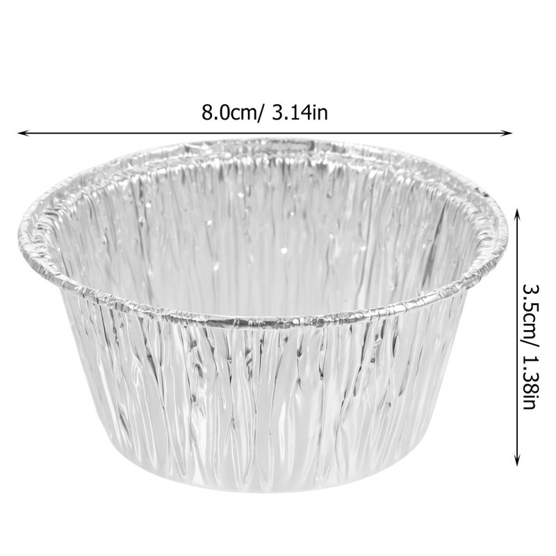 100 Pcs Egg Tart Pans Aluminum Foil Molds Baking Cups Muffin Tins gallery