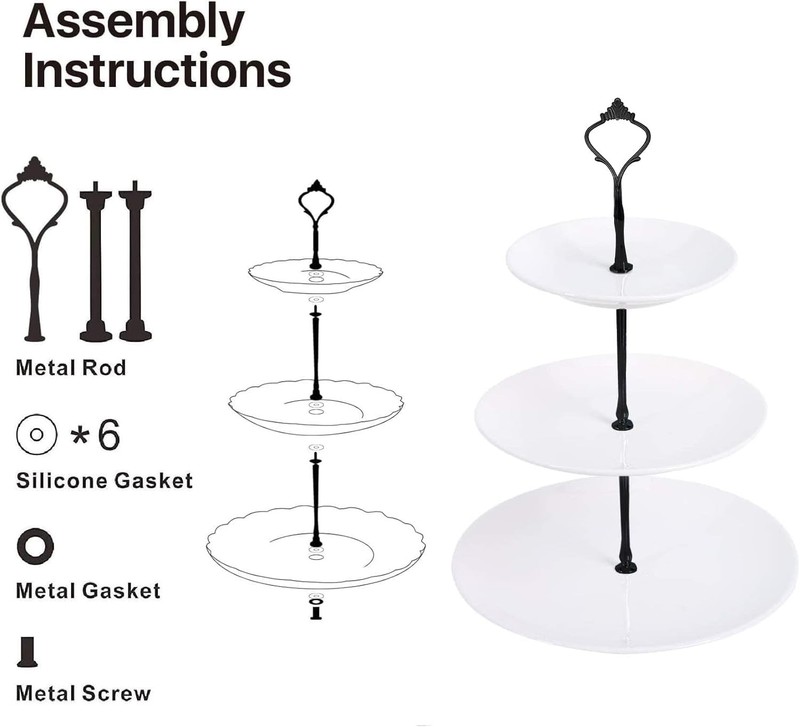 6 Sets 3 Tier Cake Plate Stand Stand Handle, Cake Stand Hardware Handle Fitti... gallery