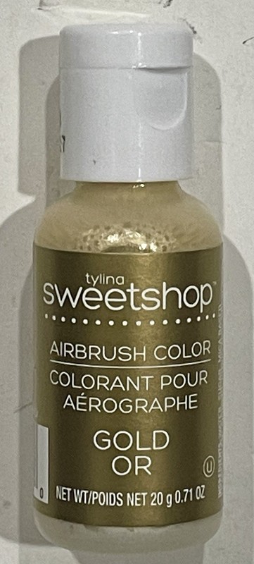 TYLINA SWEETSHOP AIRBRUSH COLORING-GOLD COLOR .71 OZ CAKE DECORATING-BAKING
