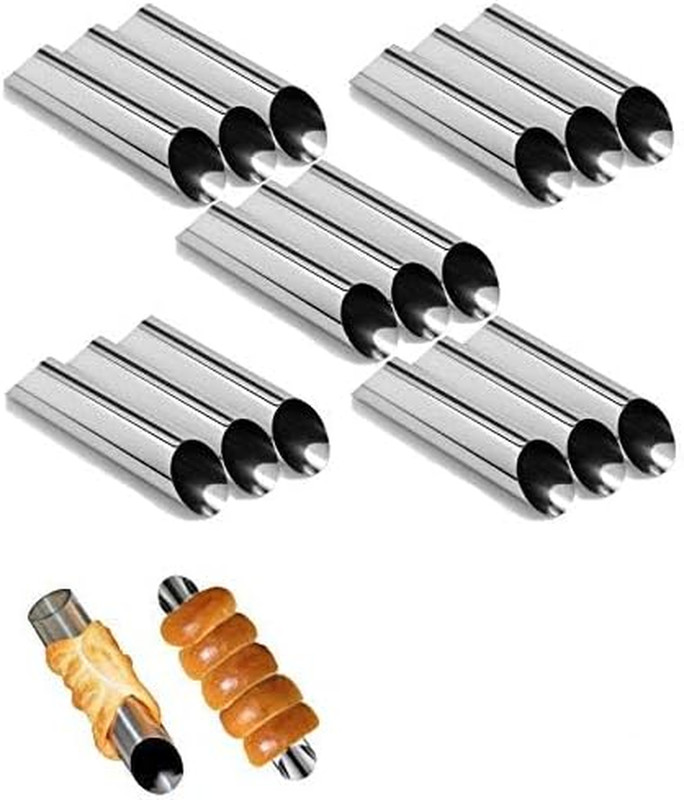 Cannoli Tubes, 5 Inch Large Stainless Steel Cannoli Forms Non-Stick Cream Horn D gallery