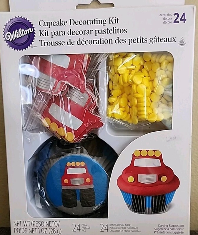 Wilton Monster Truck Cupcake Decorating Kit NEW for 24 Cupcakes
