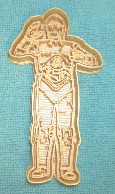 C-3PO HUMANOID ROBOT STAR WARS CHARACTER LIGHTSABER COOKIE CUTTER USA PR750 gallery