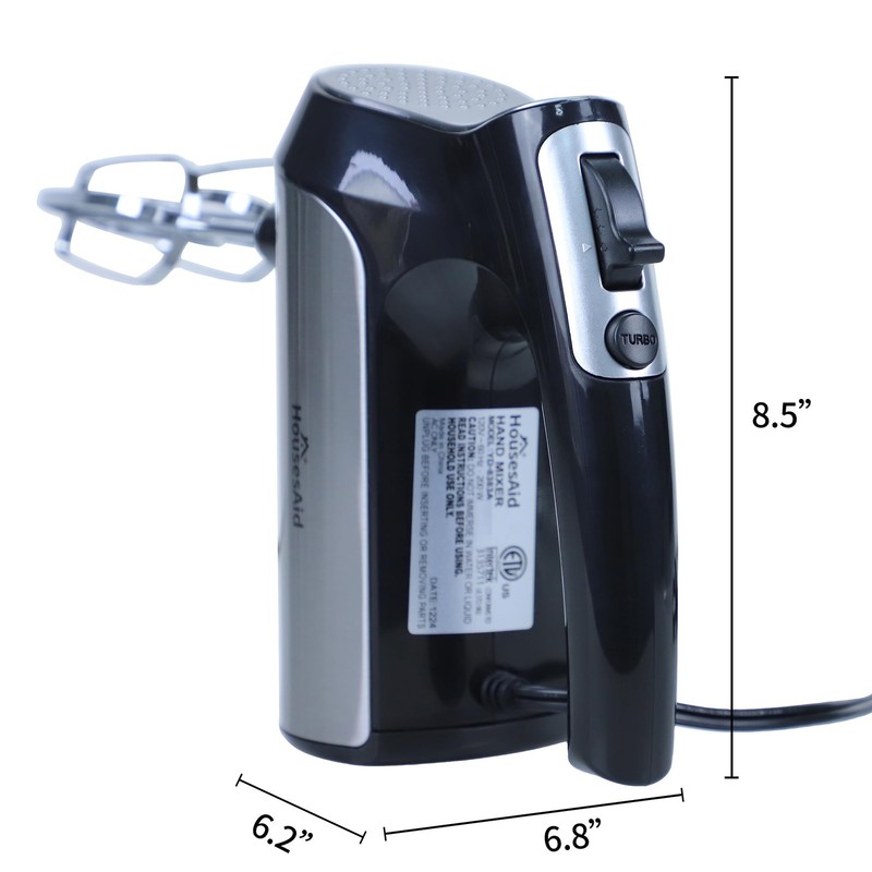200W Hand Mixer, Lightweight Electric Mixer with Turbo Function, 5-Speed Hand... gallery