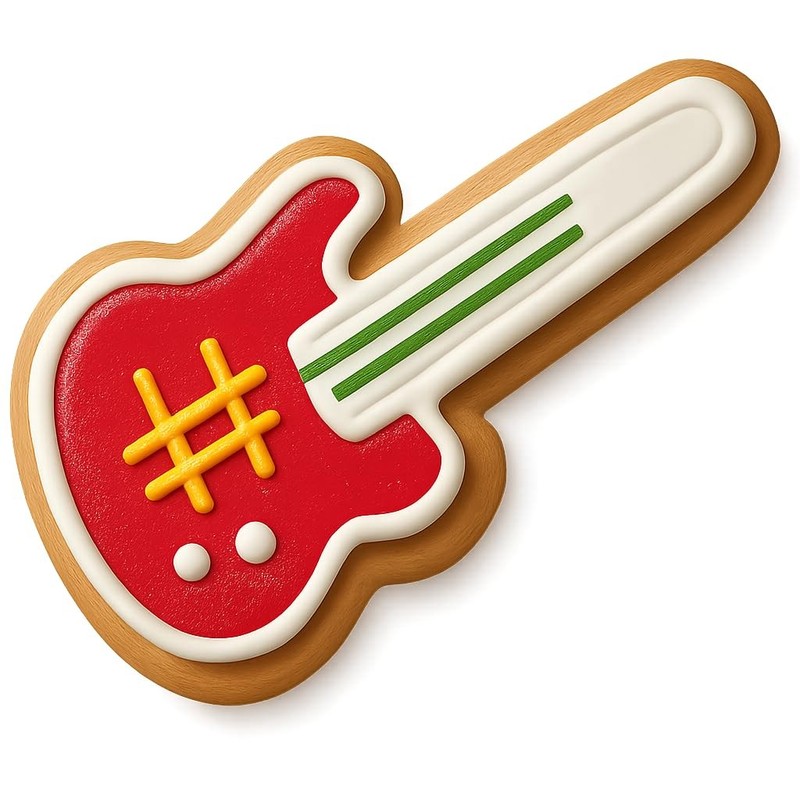 Headless Bass Guitar Cookie Cutter & Stamp, Fondant & Clay - 4x2.2 gallery