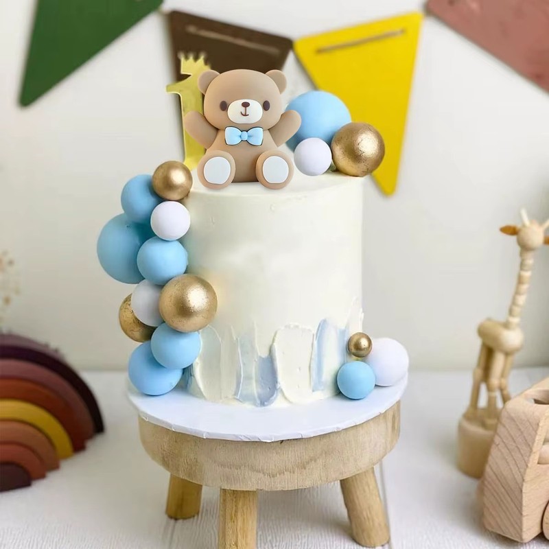 33PCS Bear Cake Toppers Balls Cake Decorations with Stars Clouds Cake gallery