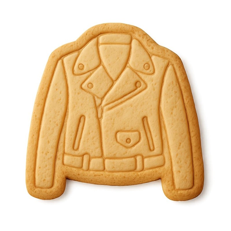 Moto Jacket Cookie Cutter & Stamp, Fondant & Clay Cutter – 4×3.9″