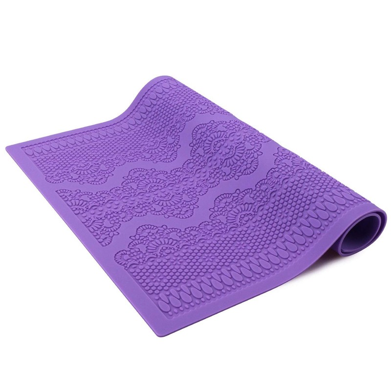 Beasea Fondant Lace Mold, Silicone Mould for Cake Purple Pretty Laces gallery