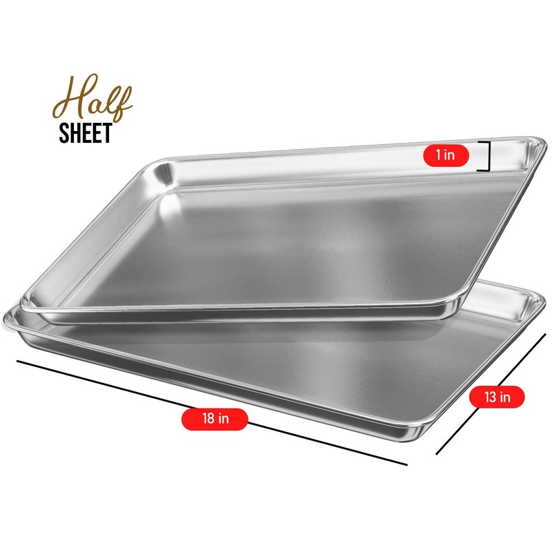 Eatex Aluminum Baking Sheet Set 2 Pack Cookie Sheet Set 18 X 13 Steel Baking gallery