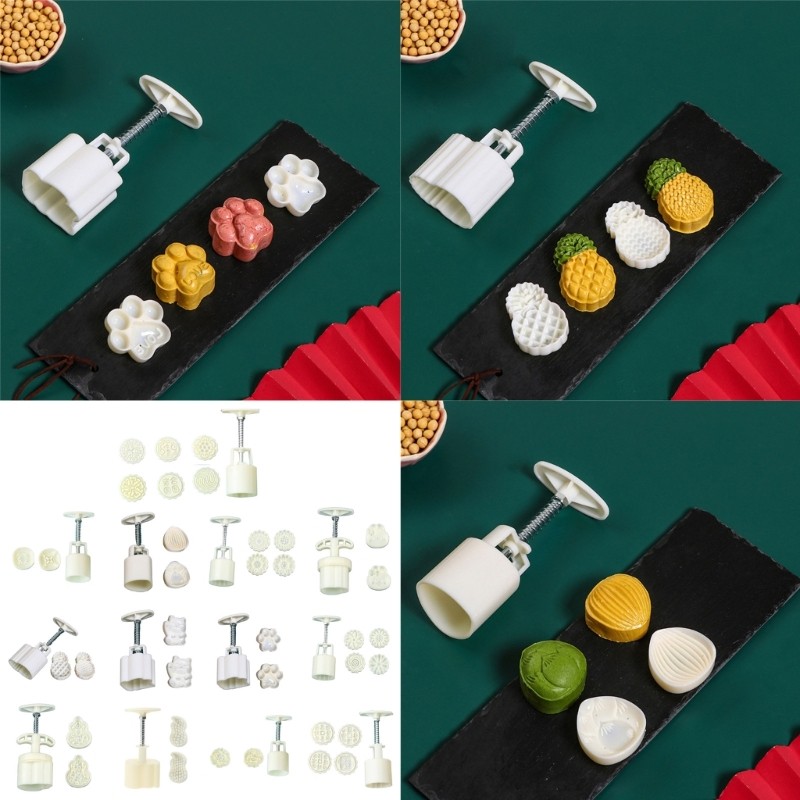 Pastry Stamps Kit Hand Press Mold DIY Baking Accessories for DIY Mooncakes Home gallery