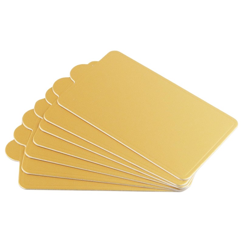 500 PCS Mini Rectangular Cake Boards 2.4"x4" Golden Mousse Cupcake Base Paper gallery