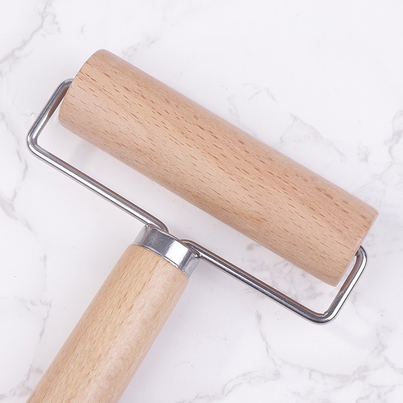 1Pc Small Rolling Pin T Shape Wooden Dough Manual Roller Pizza Baker Roller gallery
