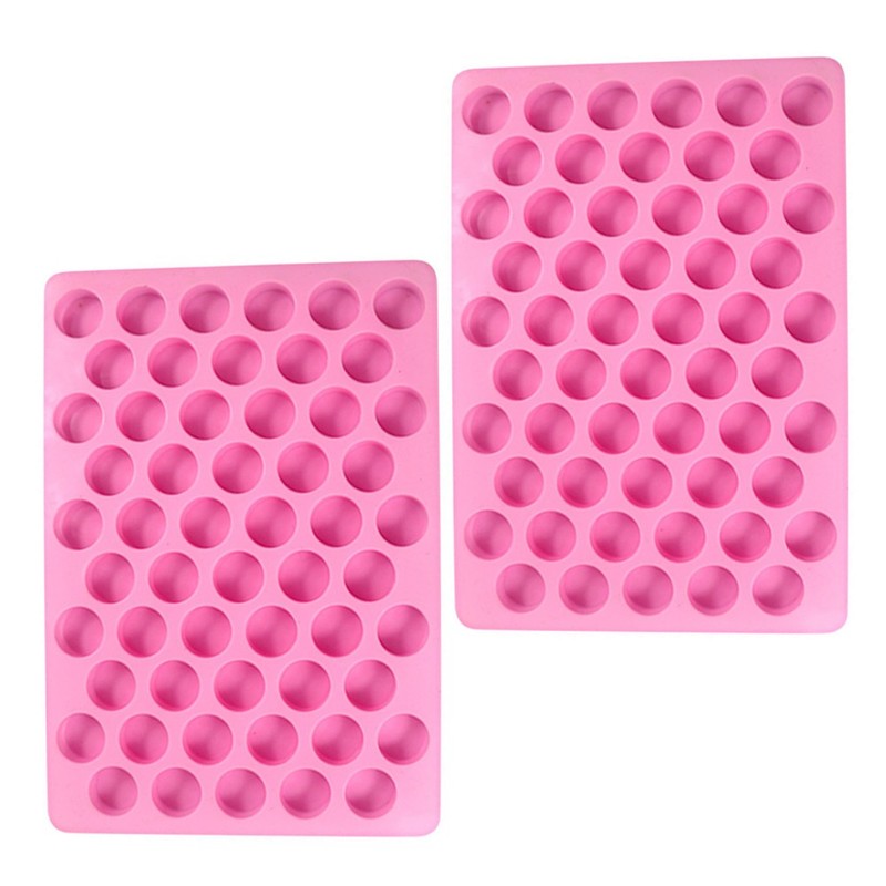 2Pcs Pink Silicone Circle Molds for Chocolate Candy Making with Precision Design gallery