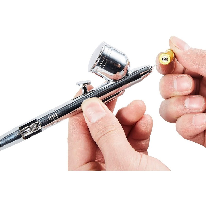 ABEST 3 Set Airbrush Spray Cleaning Repair Tool black & silver, gold gallery