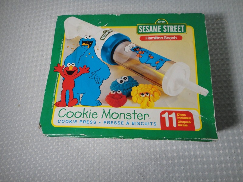 Vintage 1998 Hamilton Beach Sesame Street Cookie Monster Electric Cookie Press gallery