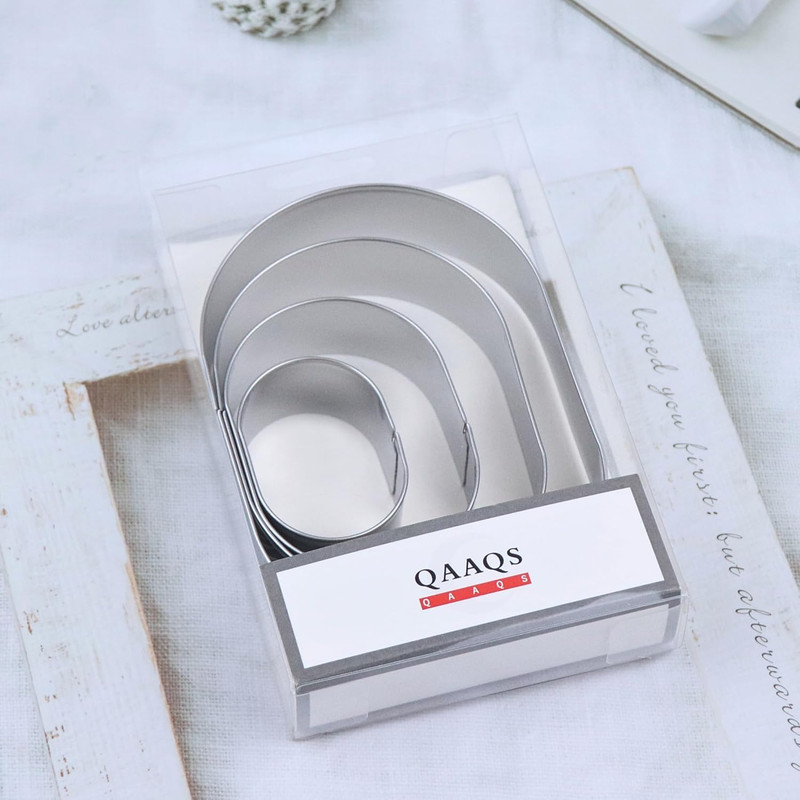 Pill Capsule Long Oval Cookie Cutters - 5 Inch, 4 Inch, 3 Inch, 2 Inch - Geometr gallery