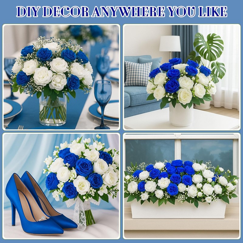 Geosar 8 Bundles Artificial Peonies Flowers Fake Silk Peony Bouquet Faux Peonies gallery