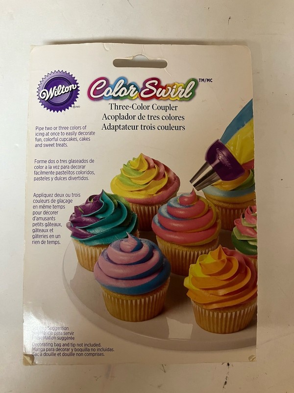 Wilton Colour Swirl Coupler Cake Cupcakes Icing Tip Nozzle Decorating Decorator