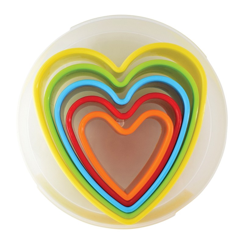 R&M International Heart Cookie and Biscuit Cutters, Assorted Sizes, 5-Piece Set gallery
