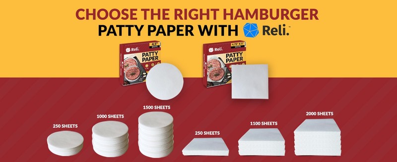 (250 Pa) Hburr Patty Paper (4.75" x 5",Square) | Wax Paper gallery