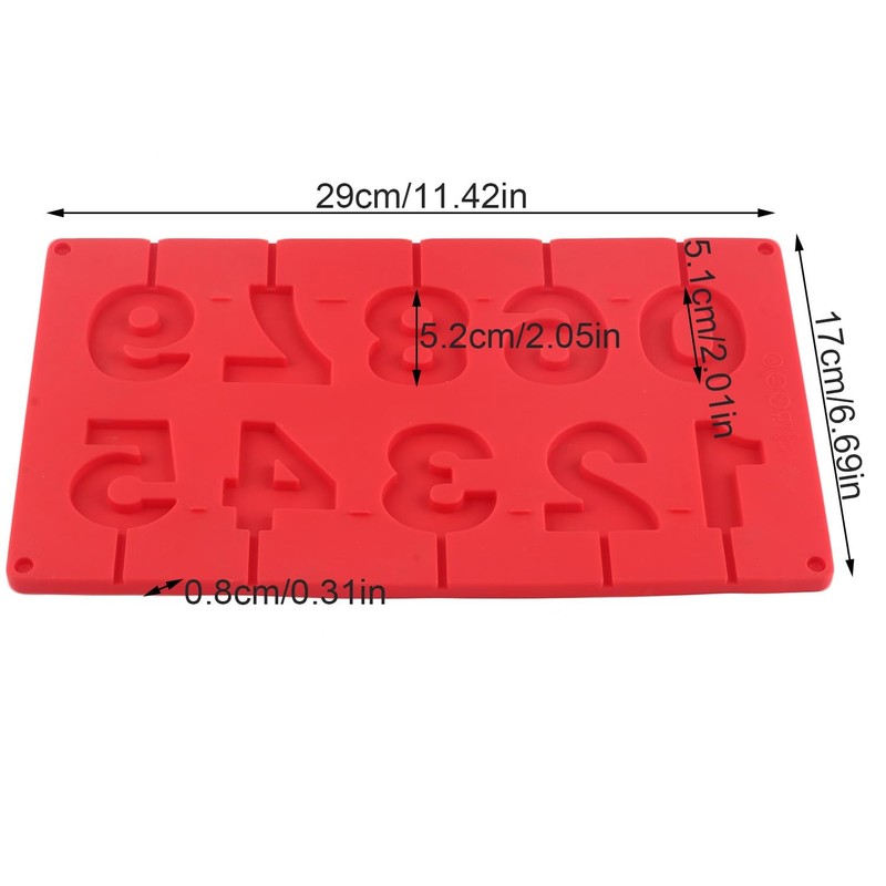 0-9 Number Silicone Candy Molds Lollipop Mold for Candle Chocolate Cake gallery