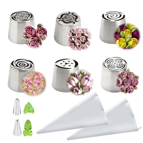 10PCS Extra Large Russian Piping Tips, Stainless Steel Extra Large Size（10 PCS） gallery