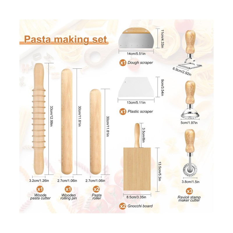 Pasta Making Tools Set, Pasta Making kit Includes 12 Pcs Pasta Maki... Fast Ship gallery