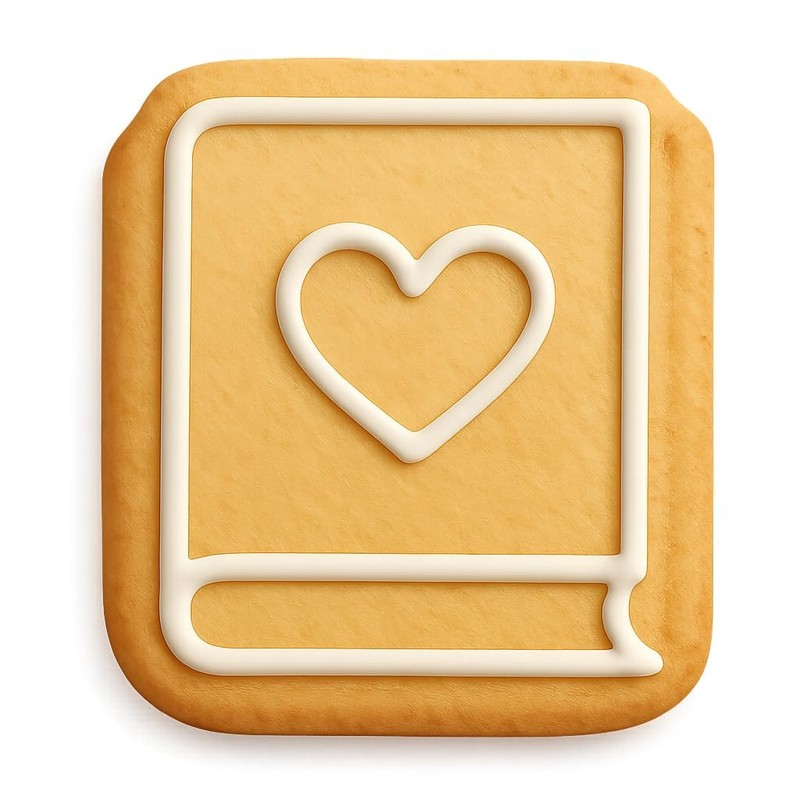 Paperback Romance Cookie Cutter & Stamp, Fondant & Clay - 4x4 gallery