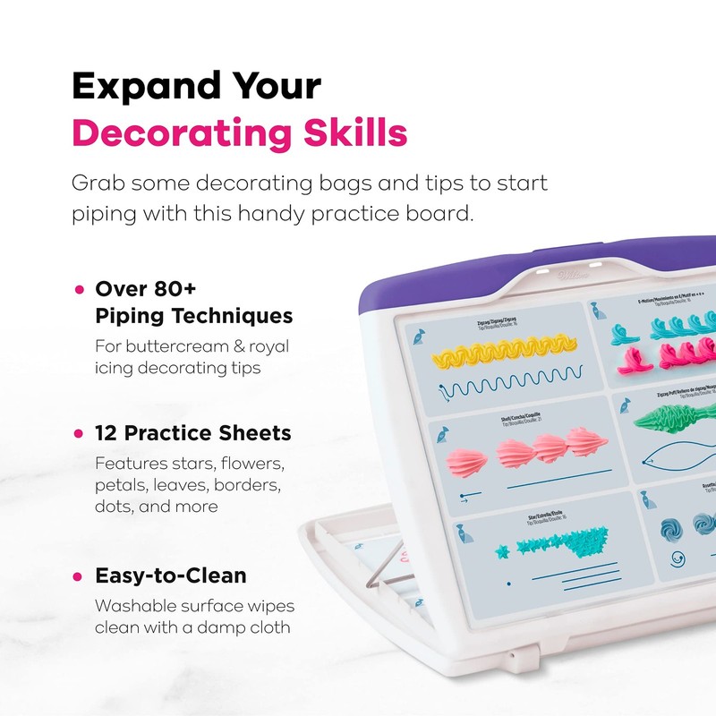 Wilton Deluxe Practice Board Set - 13 x 10.75-Inch, White/Purple gallery