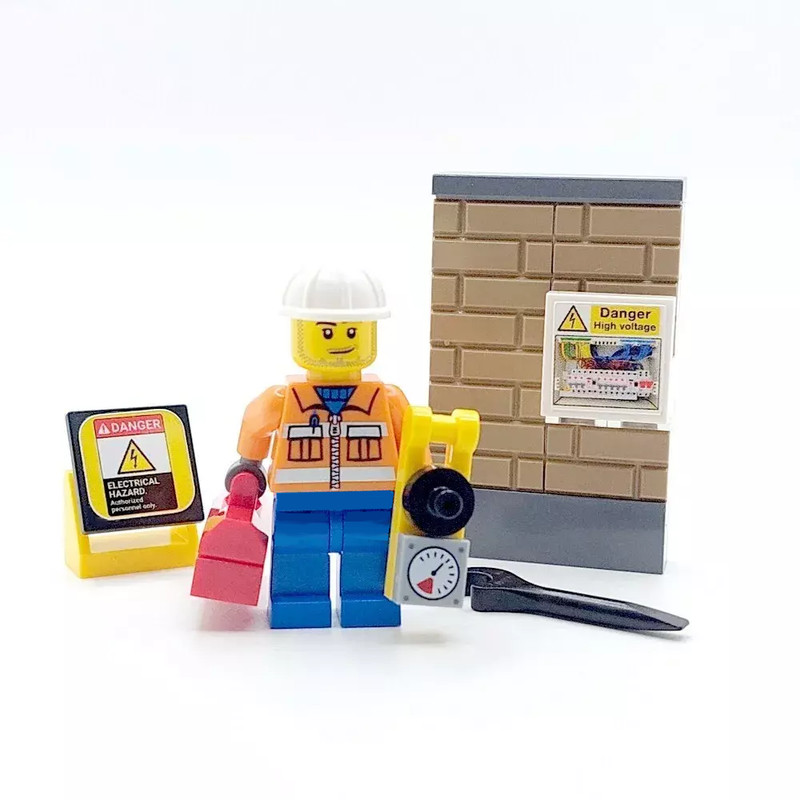 Genuine LEGO Electrician Cake Topper Decoration & Toolbox Voltage Tester Tools gallery