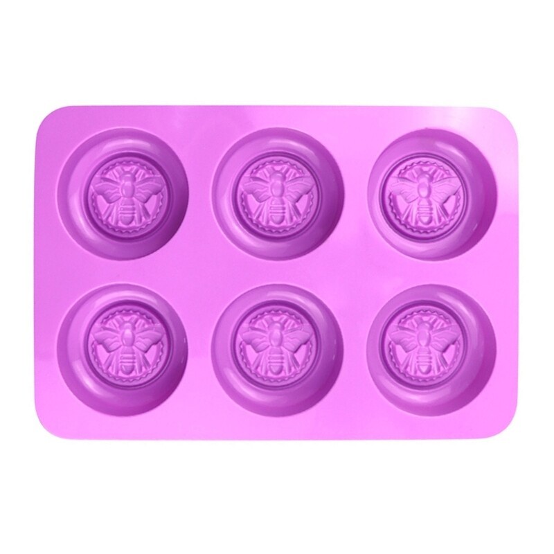 6-Piece Round Silicone Mold Wax Melt Polymer Aromatherapy Making Handmade