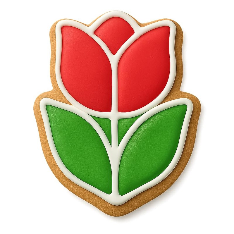 Tulip Block Cookie Cutter & Stamp, Fondant & Clay - 4x3 gallery