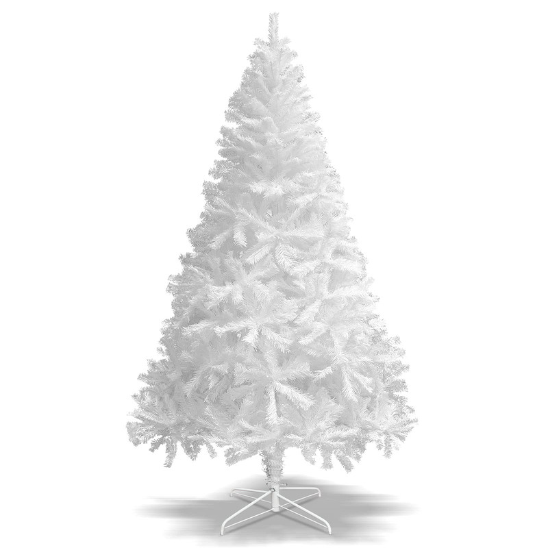 Benefitusa 5 6 7 7.5 White Classic Pine Christmas Tree Artificial Realistic