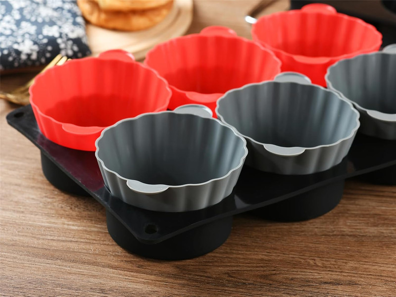 12 Pack Reusable Non-Stick Large Silicone Baking Cups, 3.54 Inch Jumbo Silicone gallery
