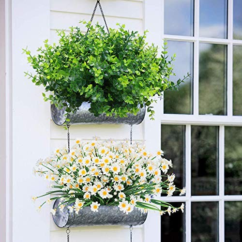 10 Pack Artificial Boxwood Stems for Outdoors Unfading in The Sun Boxwood-10 gallery