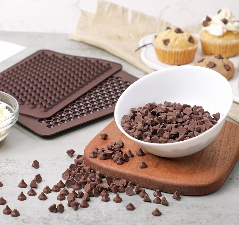 Chocolate Chip Mold 202 Cavity Silicone Mini Candy Molds LFGB 2 Pack gallery