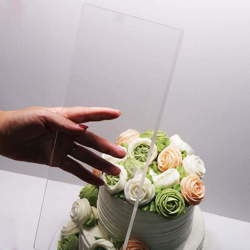 Transparent Acrylic Cream Scraper Cake Smoother Scraper Baking Tools gallery