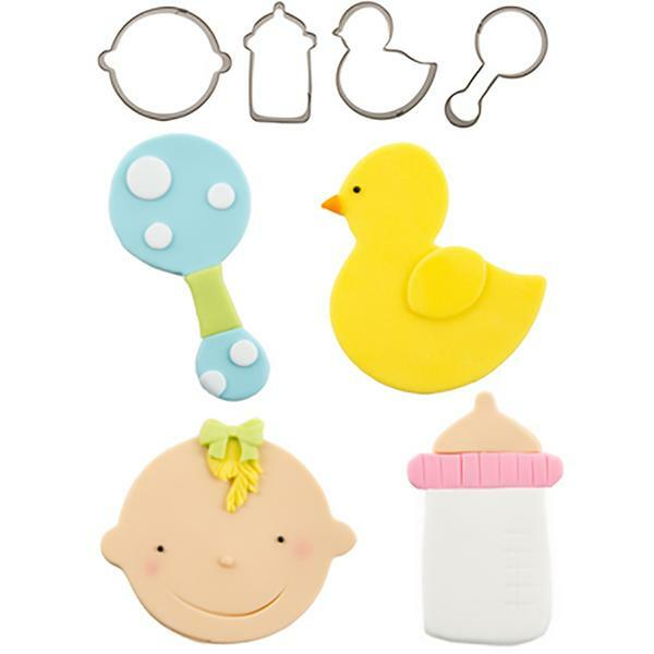 Mini Baby Shower Cutters 4 pc. by Autumn Carpenter Cutie Cupcake